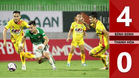 VIDEO bàn thắng Bình Định vs Thanh Hóa: 4-0 (bán kết cúp QG 2022)