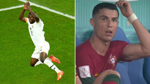 Ronaldo nổi điên khi cầu thủ Ghana bắt chước kiểu ăn mừng của mình