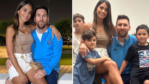 Messi ôm vợ thư giãn chờ ngày đấu Hà Lan tại tứ kết World Cup 2022