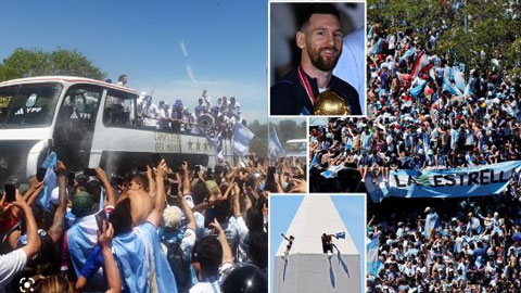 Khó tin: 4 triệu CĐV Argentina chào đón Messi và đồng đội trở về sau chức vô địch World Cup