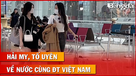 Hải My xinh xắn, ngáp ngủ đáng yêu khi làm thủ tục check-in, Văn Hậu chụp ảnh với fan hâm mộ