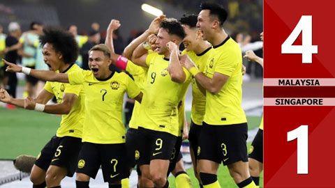 VIDEO bàn thắng Malaysia vs Singapore: 4-1 (Bảng B - AFF Cup 2022)