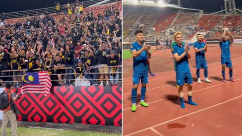 CĐV Malaysia hát chúc mừng Thái Lan vào chung kết AFF Cup