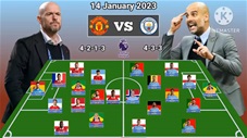 Soi đội hình ra sân của MU vs Man City