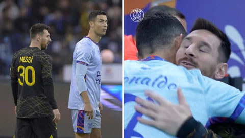Ronaldo bắt tay Neymar, khoác vai Mbappe và ôm Messi, Ramos trong đường hầm