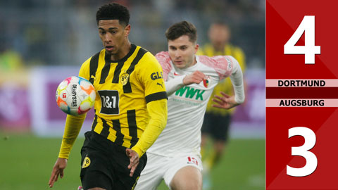 VIDEO bàn thắng Dortmund vs Augsburg: 4-3 (Vòng 16 Bundesliga 2022/23)