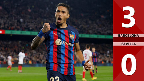 VIDEO bàn thắng Barcelona vs Sevilla: 3-0 (Vòng 20 La Liga 2022/23)