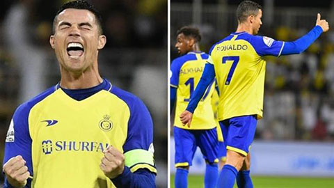 Ronaldo sướng điên với 4 bàn thắng ghi được trong trận thắng của Al Nassr