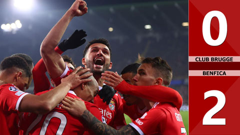 VIDEO bàn thắng Club Brugge vs Benfica: 0-2 (Lượt đi vòng 1/8 Champions League 2022/23)