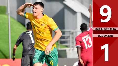 VIDEO bàn thắng U20 Australia vs U20 Qatar: 9-1 (Bảng B - VCK U20 châu Á 2023)