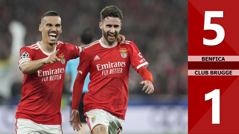 VIDEO bàn thắng Benfica vs Club Brugge: 5-1 (Lượt về vòng 1/8 Champions League 2022/23)