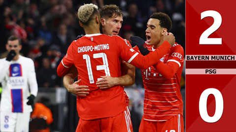 VIDEO bàn thắng Bayern Munich vs PSG: 2-0 (Lượt về vòng 1/8 Champions League 2022/23)