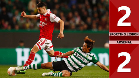VIDEO bàn thắng Sporting Lisbon vs Arsenal: 2-2 (Lượt đi vòng 1/8 Europa League 2022/23)