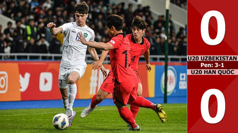 VIDEO bàn thắng U20 Uzbekistan vs U20 Hàn Quốc: 0-0, pen: 3-1 (Bán kết U20 châu Á 2023)