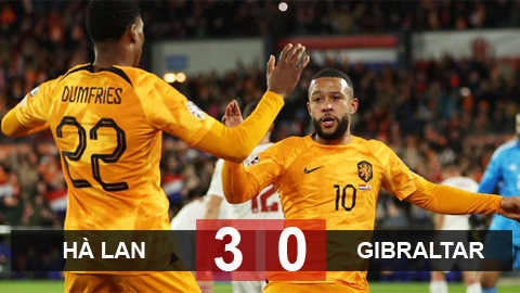 Kết quả Hà Lan 3-0 Gibraltar: Thắng... nhưng không đã