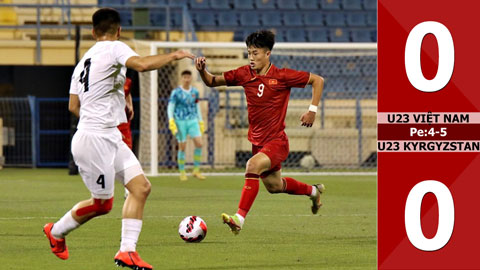 VIDEO bàn thắng U23 Việt Nam vs U23 Kyrgyzstan: 0-0, pen: 4-5 (Giải giao hữu U23 Doha Cup 2023)