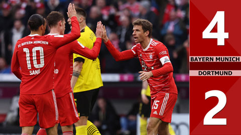 VIDEO bàn thắng Bayern Munich vs Dortmund: 4-2 (Vòng 26 Bundesliga 2022/23)