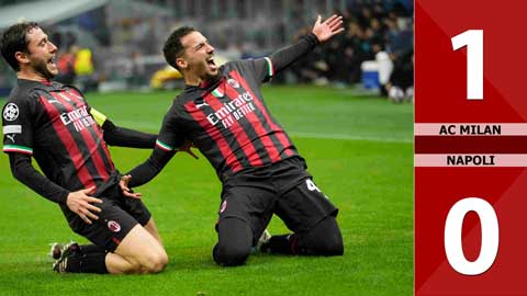 VIDEO bàn thắng AC Milan vs Napoli: 1-0 (Tứ kết lượt đi Champions League 2022/23)