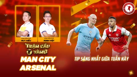 Trận cầu vàng: Haaland sẽ lại giúp Man City đánh bại Arsenal?