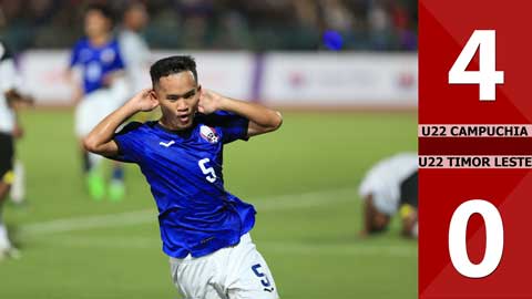 VIDEO bàn thắng U22 Campuchia vs U22 Timor Leste: 4-0 (Bảng A - SEA Games 2023)