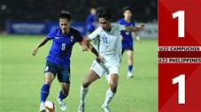 VIDEO bàn thắng U22 Campuchia vs U22 Philippines: 1-1 (Bảng A - SEA Games 2023)