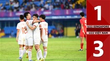 VIDEO bàn thắng U22 Singapore vs U22 Việt Nam: 1-3 (Bảng B - SEA Games 2023)