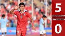 VIDEO bàn thắng U22 Indonesia vs U22 Myanmar: 5-0 (Bảng A - SEA Games 2023)