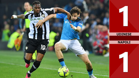VIDEO bàn thắng Udinese vs Napoli: 1-1 (Vòng 33 Serie A 2022/23)
