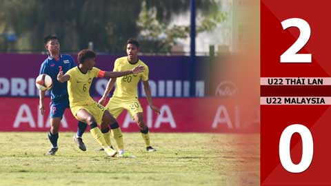 VIDEO bàn thắng U22 Thái Lan vs U22 Malaysia: 2-0 (Bảng B - SEA Games 2023)