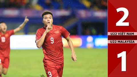 VIDEO bàn thắng U22 Việt Nam vs U22 Malaysia: 2-1 (Bảng B - SEA Games 2023)