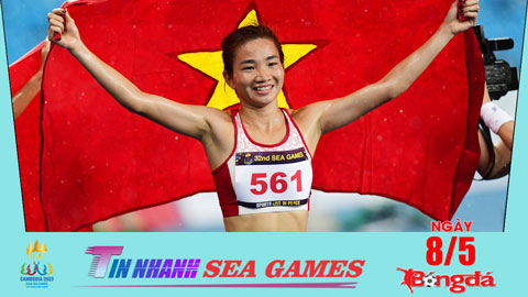 Tin nhanh SEA Games 8/5: 'Cô gái vàng' Nguyễn Thị Oanh vô đối ở đường chạy 5000m