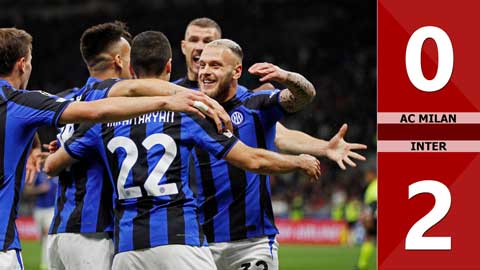 VIDEO bàn thắng AC Milan vs Inter: 0-2 (Bán kết lượt đi Champions League 2022/23)