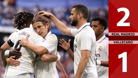 VIDEO bàn thắng Real Madrid vs Vallecano: 2-1 (Vòng 36 La Liga 2022/23)