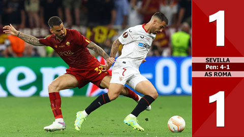 VIDEO bàn thắng Sevilla vs AS Roma: 1-1, pen: 4-1 (Chung kết Europa League 2022/23)