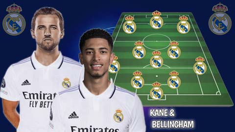 Đội hình Real sẽ khủng cỡ nào khi có thêm Bellingham và Kane