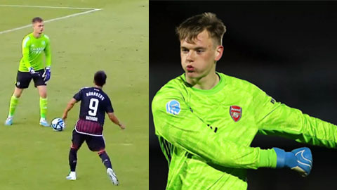 Thủ môn Arsenal non nớt nhận bàn thua nghiệp dư