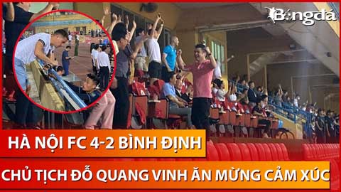 Không có trên ti vi: Chủ tịch Đỗ Vinh Quang phấn khích ăn mừng 3 điểm, Filip Nguyễn gặp lại bạn thân