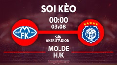 Soi kèo hot hôm nay 2/8: Hacken thắng kèo châu Á Hacken vs Klaksvik; Molde đè góc trận Molde vs HJK Helsinki