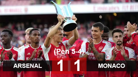 Kết quả Arsenal 1-1 (pen 5-4) Monaco: Arsenal nhọc nhằn giành Emirates Cup