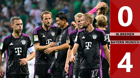 VIDEO bàn thắng Werder Bremen vs Bayern Munich: 0-4 (Vòng 1 Bundesliga 2023/24)