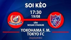 Soi kèo hot hôm nay 19/8: Yokohama Marinos thắng kèo châu Á trận Yokohama Marinos vs FC Tokyo, khách thắng góc chấp Sanfrecce Hiroshima vs Kawasaki Frontale