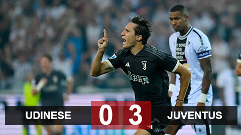 Kết quả Udinese 0-3 Juventus: Lão phu nhân ra quân ấn tượng