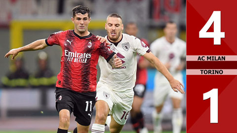VIDEO bàn thắng AC Milan vs Torino: 4-1 (Vòng 2 Serie A 2023/24)