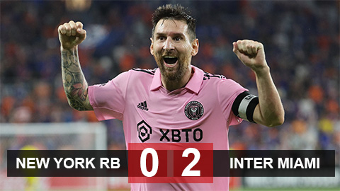 Kết quả New York RB 0-2 Inter Miami: Messi ghi bàn quái dị, đội nhà cắt chuỗi không thắng