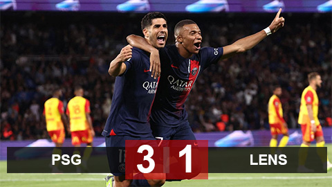 Kết quả PSG 3-1 Lens: Nhà ĐKVĐ thắng trận đầu tiên