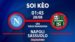 Soi kèo hot hôm nay 27/8: Napoli thắng kèo châu Á trận Napoli vs Sassuolo, Valerenga đè góc hiệp 1 trận Valerenga vs Odd