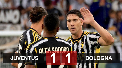 Kết quả Juventus 1-1 Bologna: Juventus lần đầu mất điểm