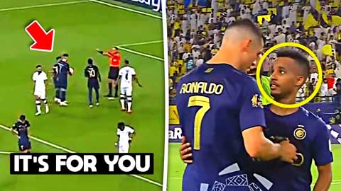 Cận cảnh Ronaldo từ bỏ hat-trick, nhường đồng đội đá phạt đền trước Al Shabab