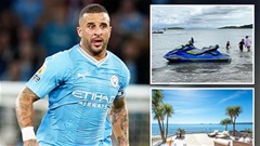 Kyle Walker bị 'bắn tốc độ' trên biển