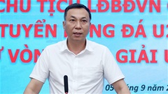 Chủ tịch VFF động viên U23 Việt Nam trước vòng loại U23 châu Á 2024